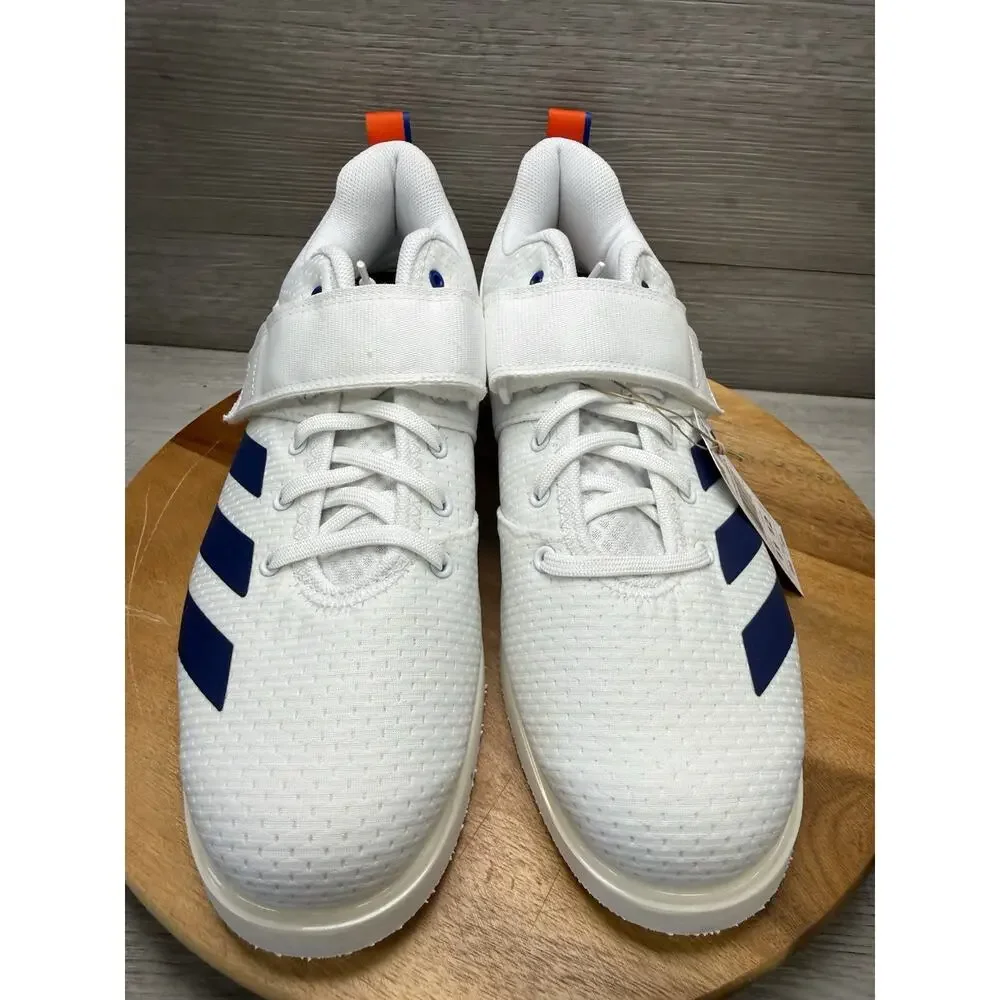 Adidas Powerlift 5 Weightlifting Shoes Mens US 11 White Blue Orange JP9878